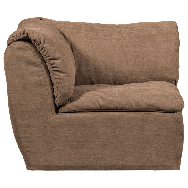 BAGGY HOEKELEMENT GEWEVEN CHENILLE BRUIN