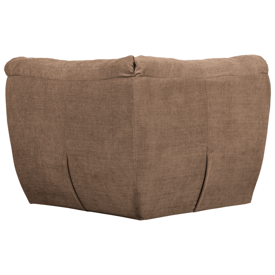 BAGGY HOEKELEMENT GEWEVEN CHENILLE BRUIN
