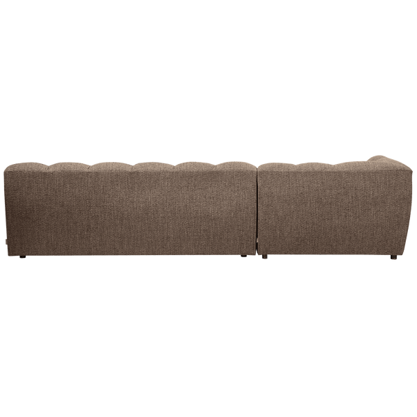 ALLURE CHAISE LONGUE LINKS GEWEVEN STOF DONKERBRUIN MELANGE