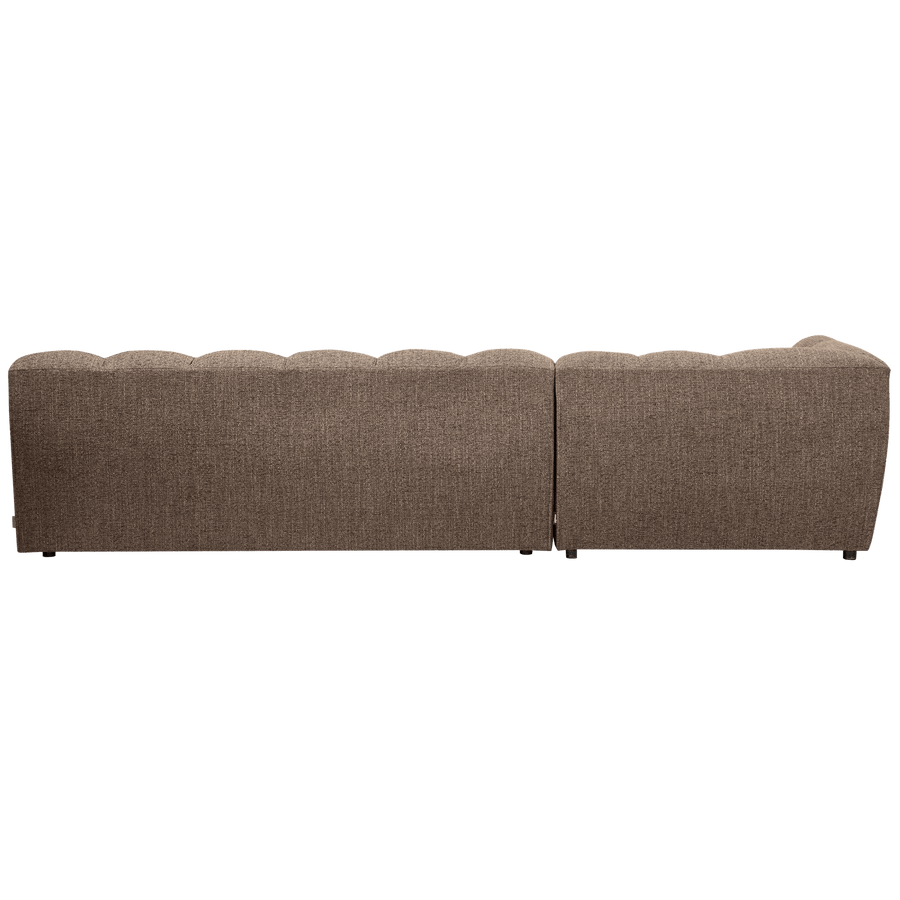 ALLURE CHAISE LONGUE LINKS GEWEVEN STOF DONKERBRUIN MELANGE