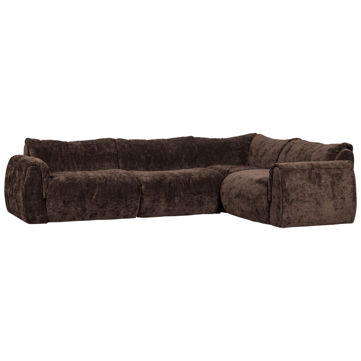 BAGGY HOEKBANK RECHTS 3D CHENILLE DONKERBRUIN