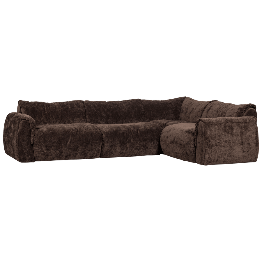 BAGGY HOEKBANK RECHTS 3D CHENILLE DONKERBRUIN