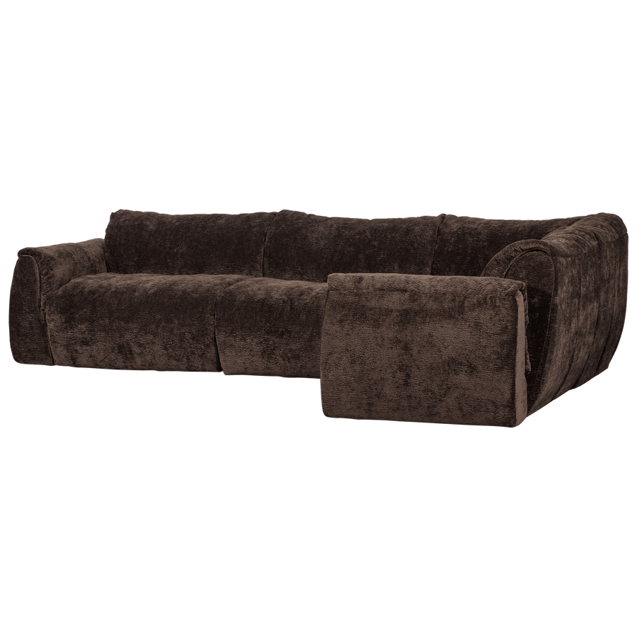 BAGGY HOEKBANK RECHTS 3D CHENILLE DONKERBRUIN