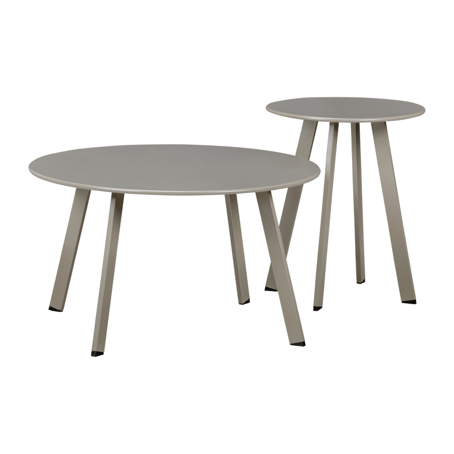 FER TUIN BIJZETTAFEL O70 CM METAAL ZAND