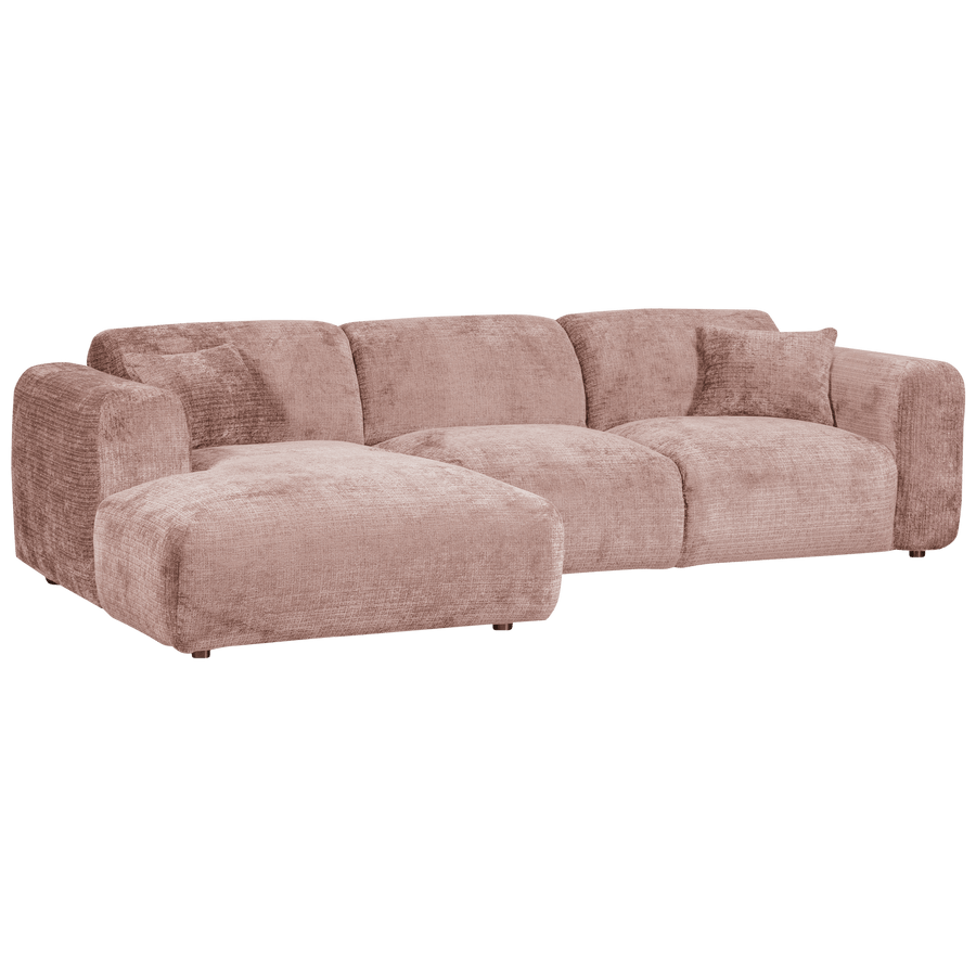 CLOUD CHAISE LONGUE BANK LINKS CHENILLE TAUPE/ROZE