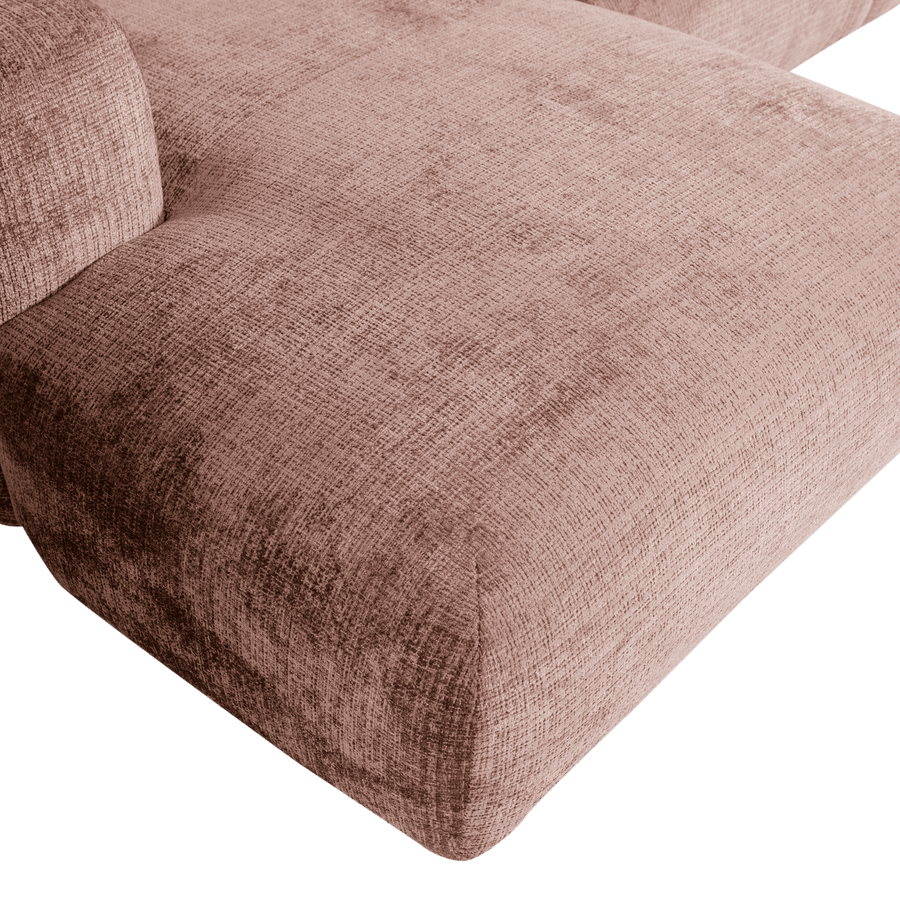 CLOUD CHAISE LONGUE BANK LINKS CHENILLE TAUPE/ROZE