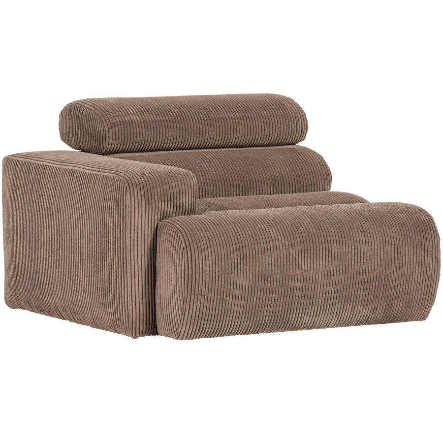 NOVI 1-ZITS ELEMENT ARM LINKS RIBSTOF TAUPE