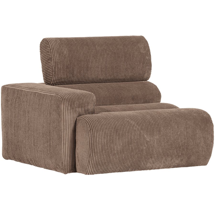 NOVI 1-ZITS ELEMENT ARM LINKS RIBSTOF TAUPE