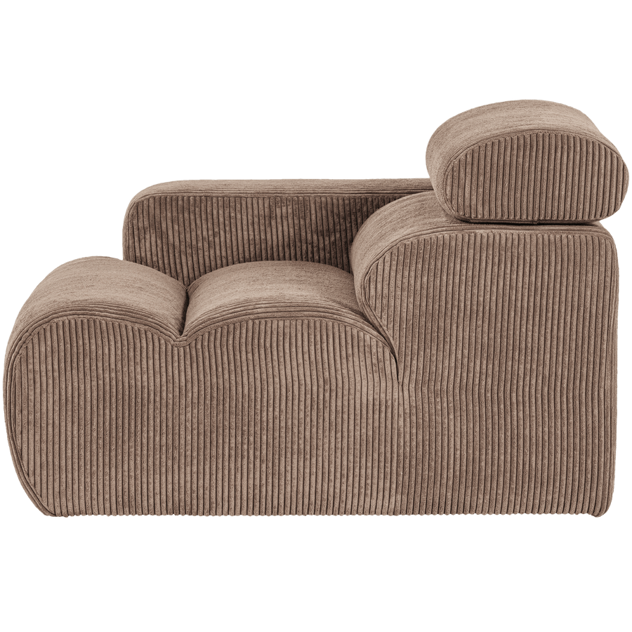 NOVI 1-ZITS ELEMENT ARM LINKS RIBSTOF TAUPE