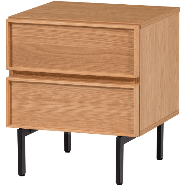 TOURS LADEKAST/NACHTKASTJE 2 LADES MELAMINE/MDF NATUREL