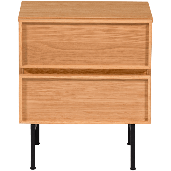 TOURS LADEKAST/NACHTKASTJE 2 LADES MELAMINE/MDF NATUREL