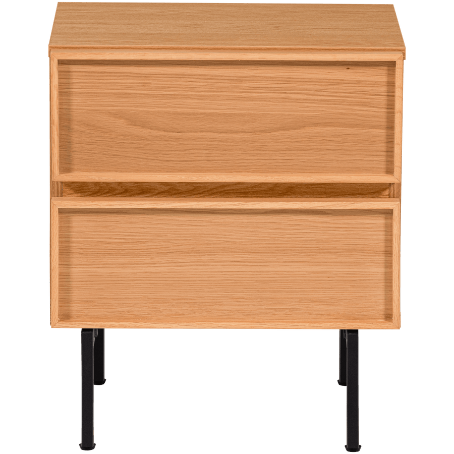 TOURS LADEKAST/NACHTKASTJE 2 LADES MELAMINE/MDF NATUREL