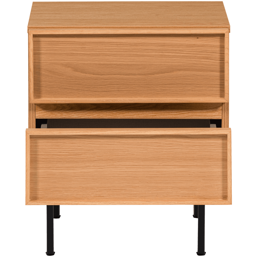 TOURS LADEKAST/NACHTKASTJE 2 LADES MELAMINE/MDF NATUREL