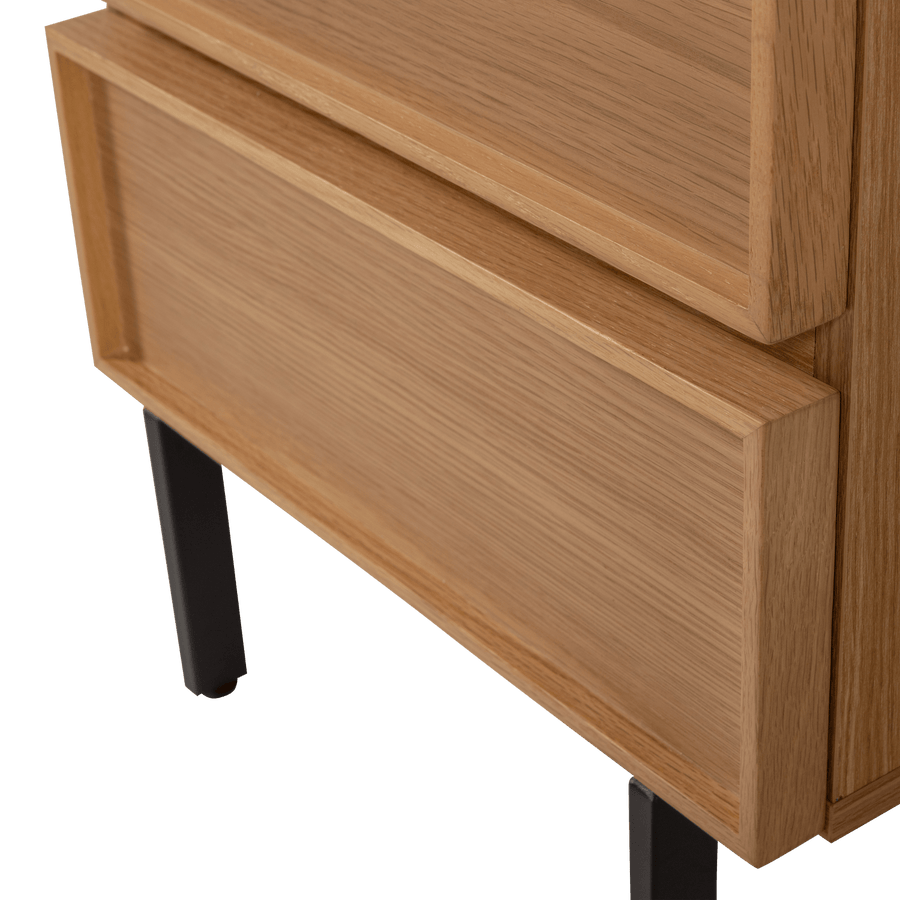 TOURS LADEKAST/NACHTKASTJE 2 LADES MELAMINE/MDF NATUREL