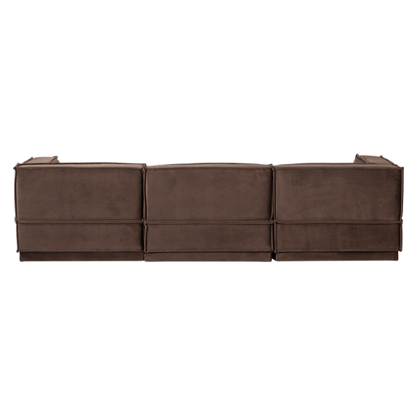 MANU CHAISE LONGUE BANK RECHTS VELVET BRUIN [fsc]