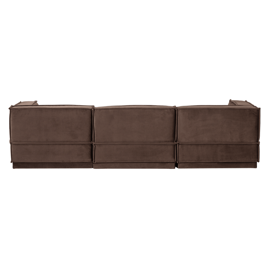 MANU CHAISE LONGUE BANK RECHTS VELVET BRUIN [fsc]
