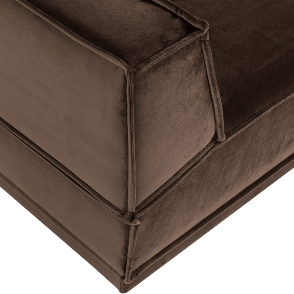 MANU CHAISE LONGUE BANK RECHTS VELVET BRUIN [fsc]