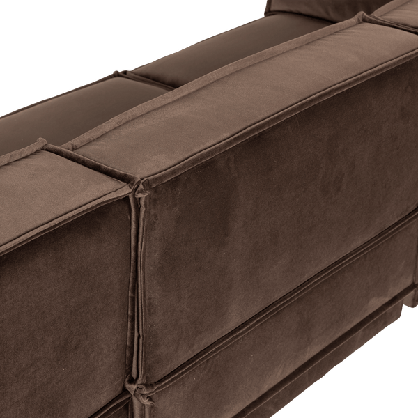 MANU CHAISE LONGUE BANK RECHTS VELVET BRUIN [fsc]