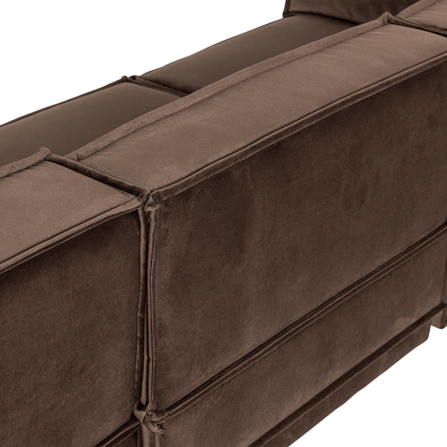 MANU CHAISE LONGUE BANK RECHTS VELVET BRUIN [fsc]