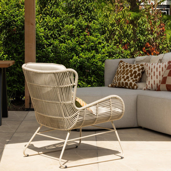 GRACE TUIN LOUNGESTOEL STAAL/TOUW ZAND