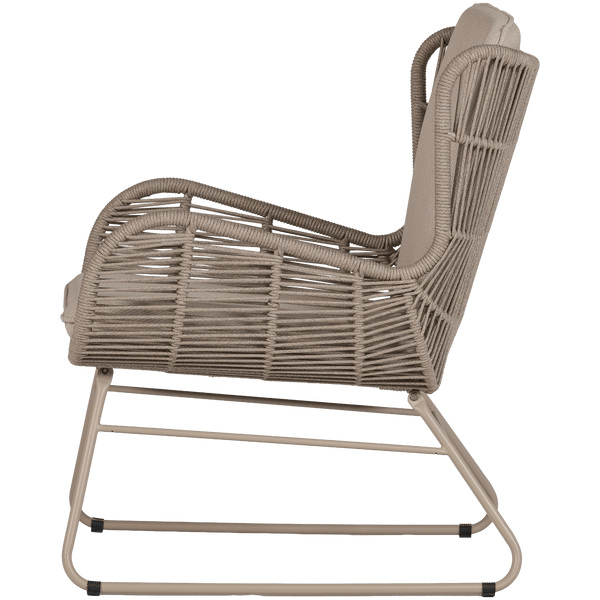GRACE TUIN LOUNGESTOEL STAAL/TOUW ZAND