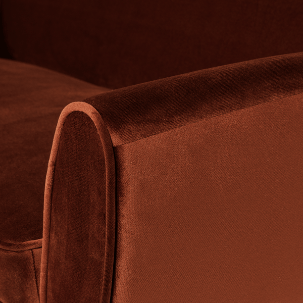 ROCCO BANK 187 CM VELVET ROESTBRUIN