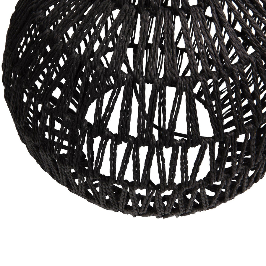 MACY TAFELLAMPVOET RATTAN LOOK ZWART