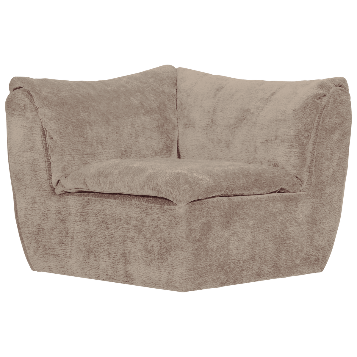 BAGGY HOEKELEMENT 3D CHENILLE ZAND