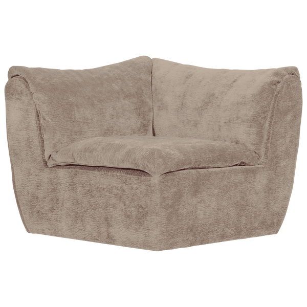 BAGGY HOEKELEMENT 3D CHENILLE ZAND