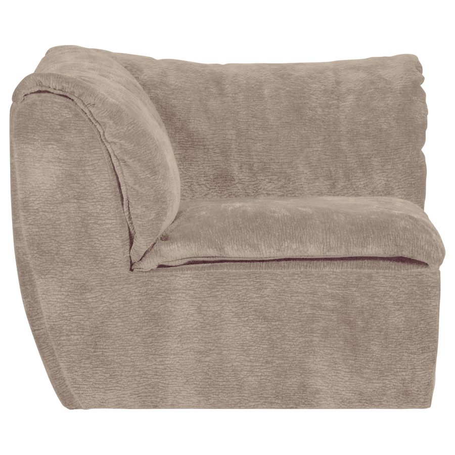 BAGGY HOEKELEMENT 3D CHENILLE ZAND