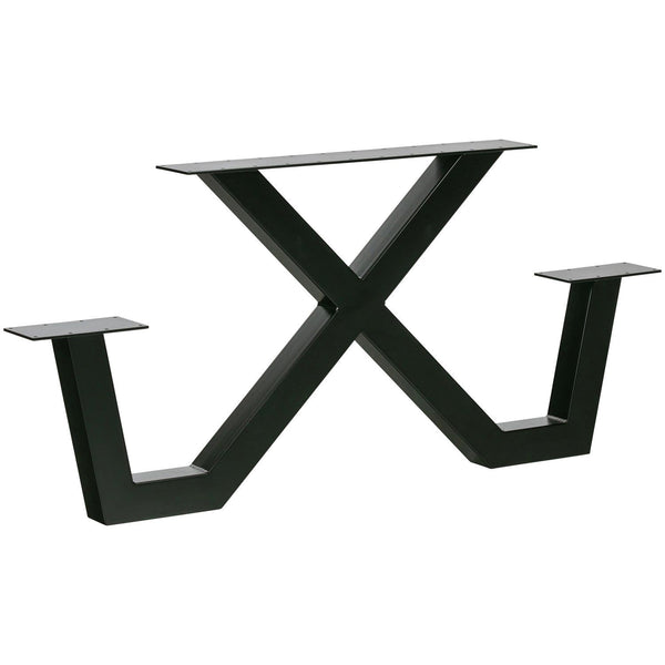 TABLO TUIN X-VORM POOT PICKNICK METAAL ZWART - 1 STUKS