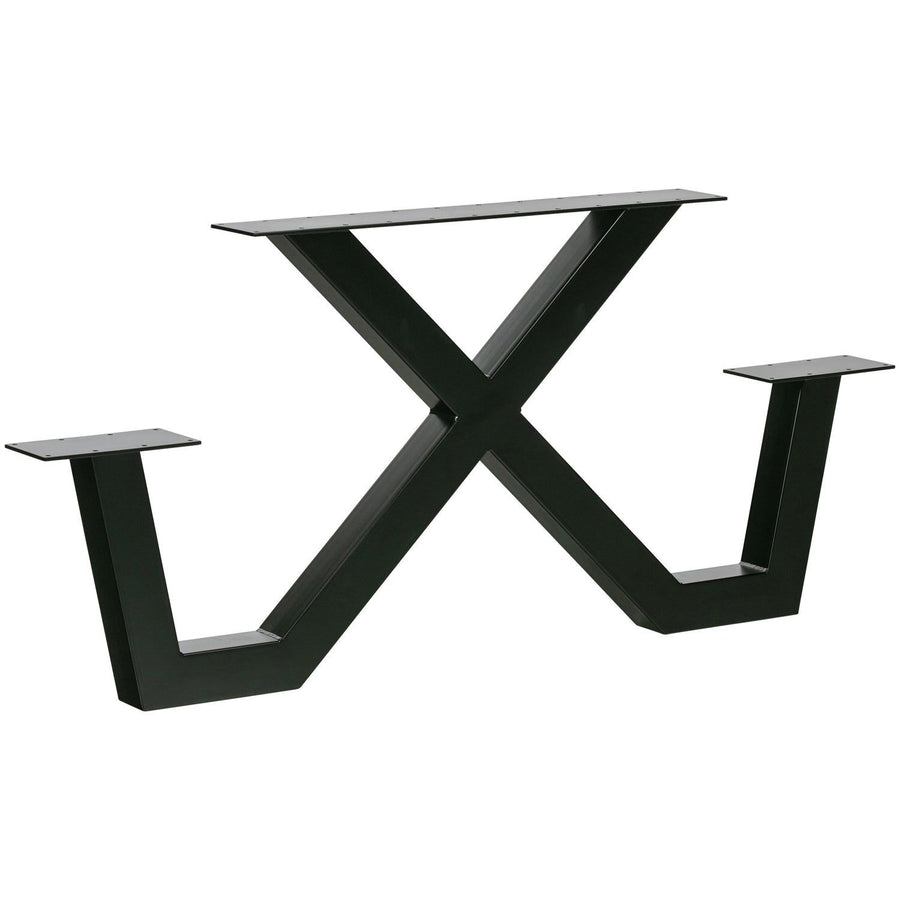 TABLO TUIN X-VORM POOT PICKNICK METAAL ZWART - 1 STUKS
