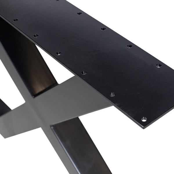 TABLO TUIN X-VORM POOT PICKNICK METAAL ZWART - 1 STUKS