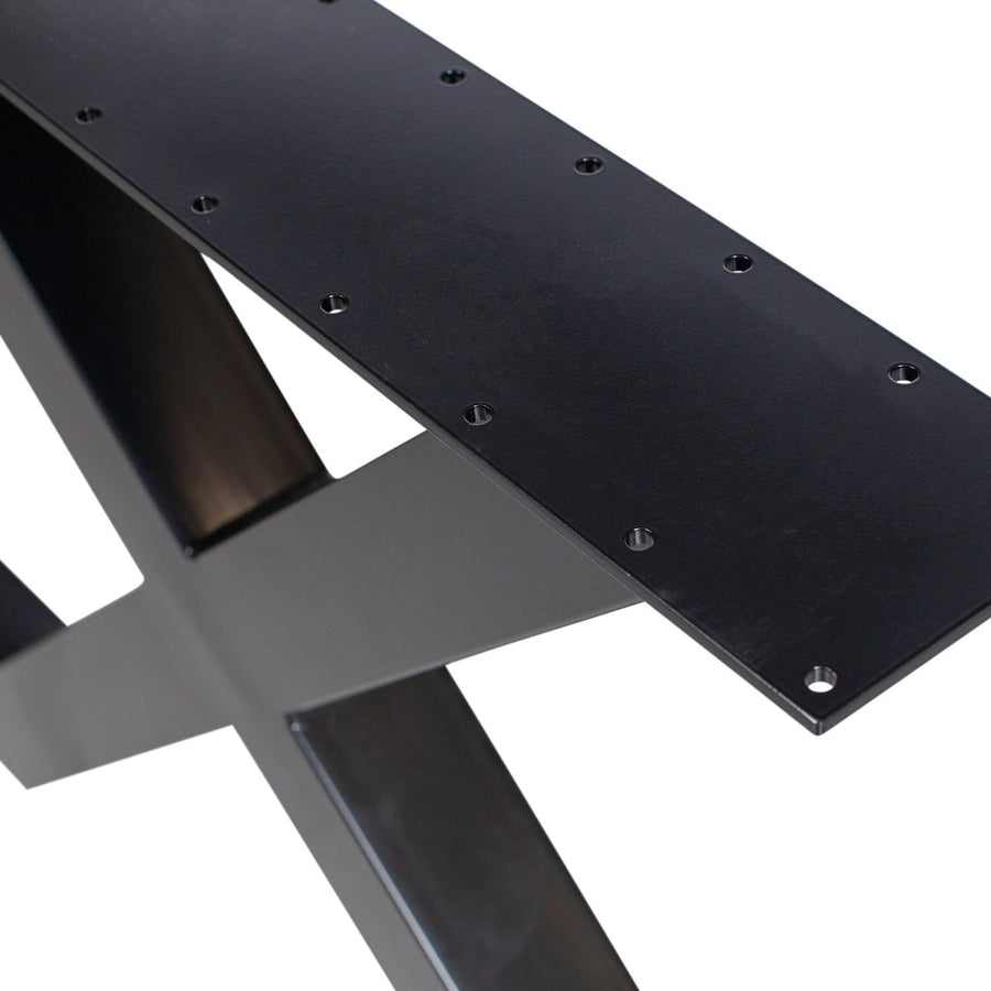 TABLO TUIN X-VORM POOT PICKNICK METAAL ZWART - 1 STUKS