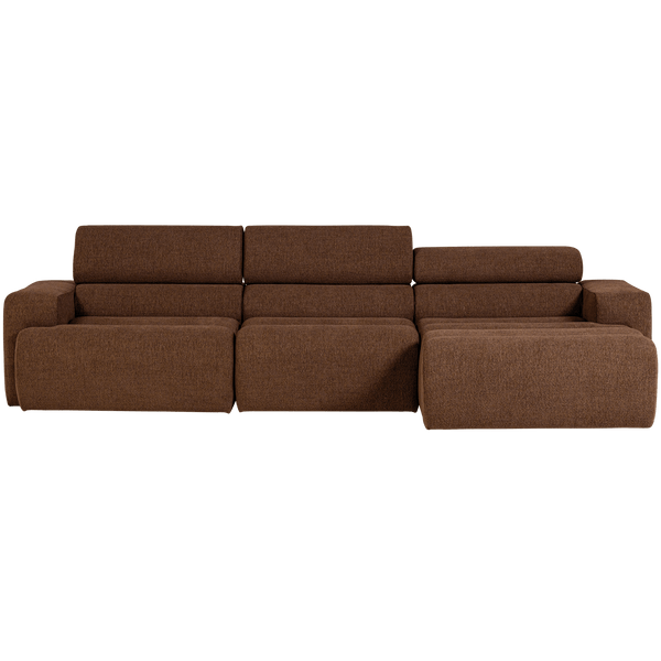 NOVI CHAISE LONGUE BANK RECHTS BOUCLE MOKKABRUIN