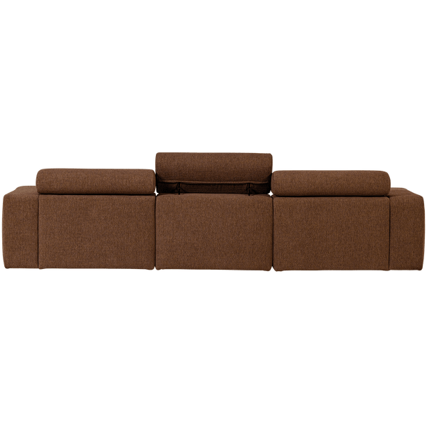 NOVI CHAISE LONGUE BANK RECHTS BOUCLE MOKKABRUIN