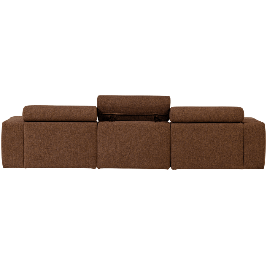 NOVI CHAISE LONGUE BANK RECHTS BOUCLE MOKKABRUIN