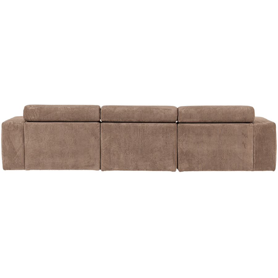 NOVI CHAISE LONGUE BANK LINKS RIBSTOF TAUPE