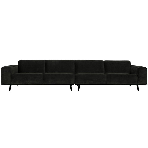 STATEMENT XL 4-ZITS BANK 372 CM RIBSTOF GRAFIET