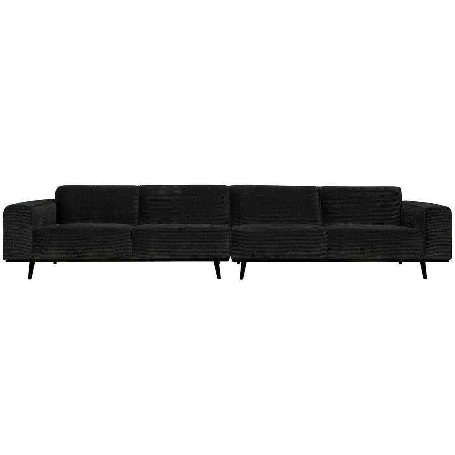 STATEMENT XL 4-ZITS BANK 372 CM RIBSTOF GRAFIET