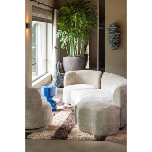 COMBI-POPULAR: BANKJE + FAUTEUIL + POEF NATUREL