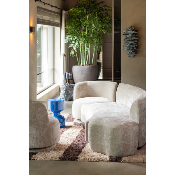 COMBI-POPULAR: BANKJE + FAUTEUIL + POEF NATUREL