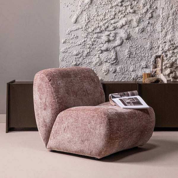 NOMU FAUTEUIL CRAQUELE VELVET LICHTROZE [fsc]