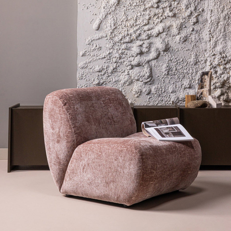 NOMU FAUTEUIL CRAQUELE VELVET LICHTROZE [fsc]
