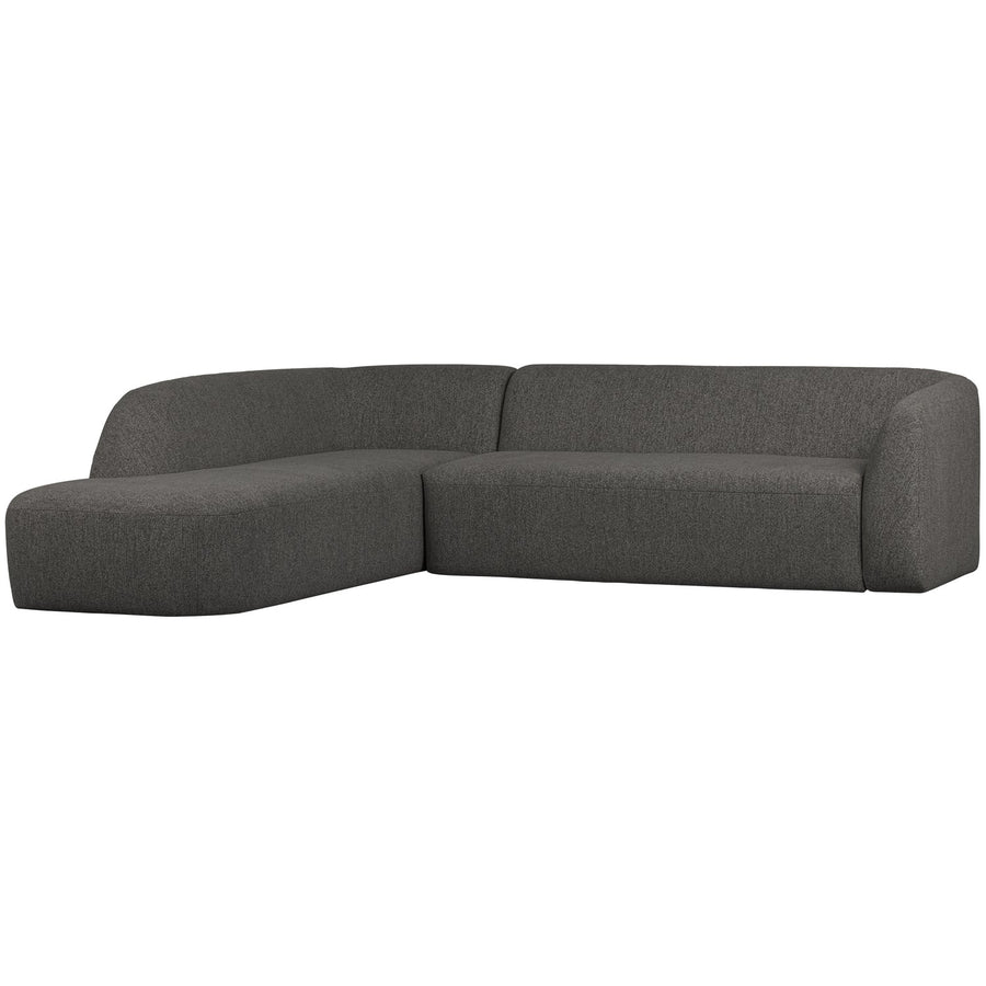 SLOPING HOEKBANK MELANGE LINKS GRIJS/ZWART
