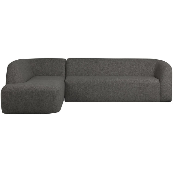 SLOPING HOEKBANK MELANGE LINKS GRIJS/ZWART