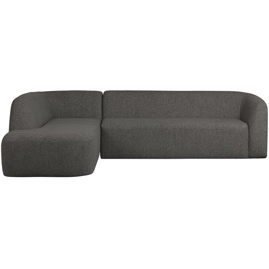 SLOPING HOEKBANK MELANGE LINKS GRIJS/ZWART