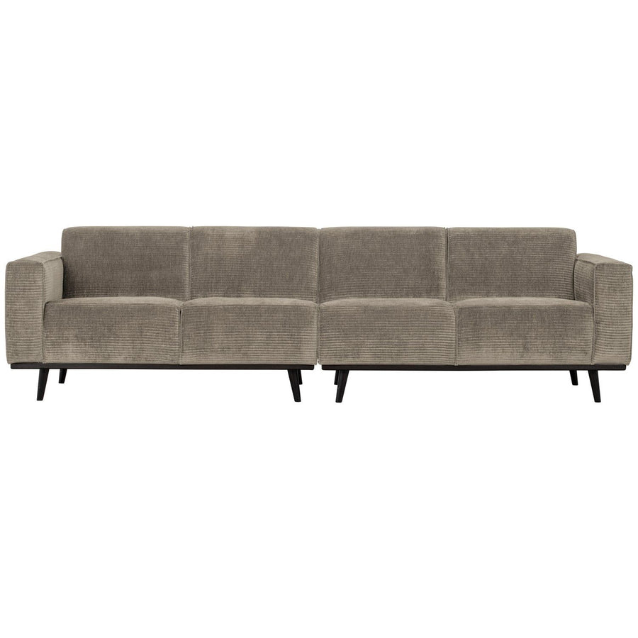 STATEMENT 4-ZITS BANK 280 CM RIBSTOF KLEIGRIJS
