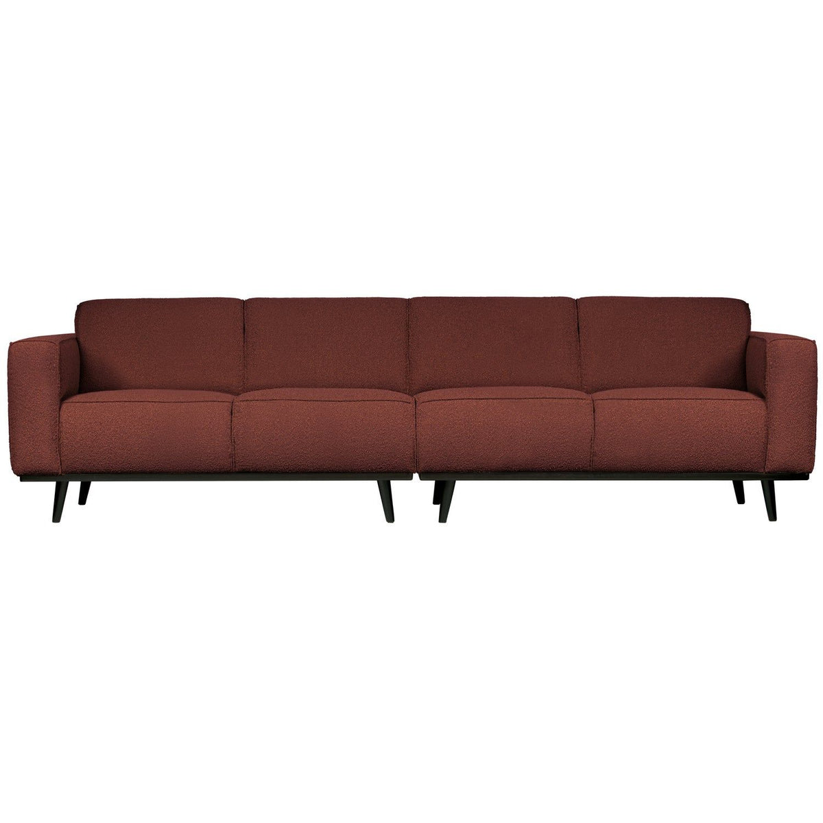 STATEMENT 4-ZITS BANK 280 CM BOUCLE KASTANJEBRUIN