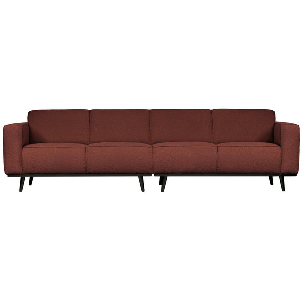 STATEMENT 4-ZITS BANK 280 CM BOUCLE KASTANJEBRUIN